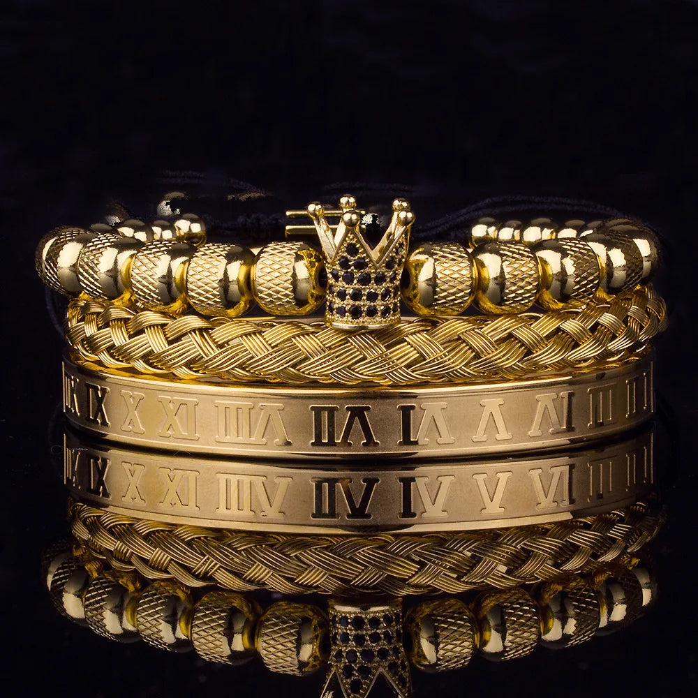 3PC SET LUXURY KING'S BRACELETS