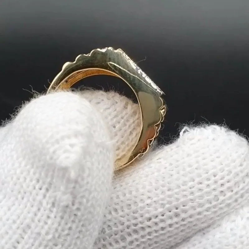 RETRO GOLDEN CROWN RING