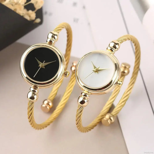 GOLD BANGLE LUXURY WRISTWATCH