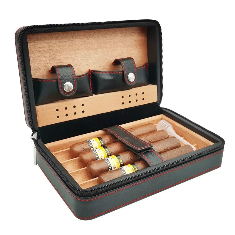 LEATHERBOUND LUXERY TRAVEL CIGAR HUMIDOR