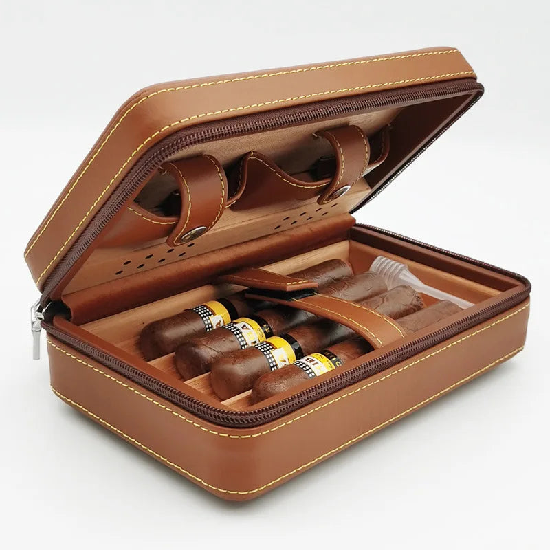 LEATHERBOUND LUXERY TRAVEL CIGAR HUMIDOR