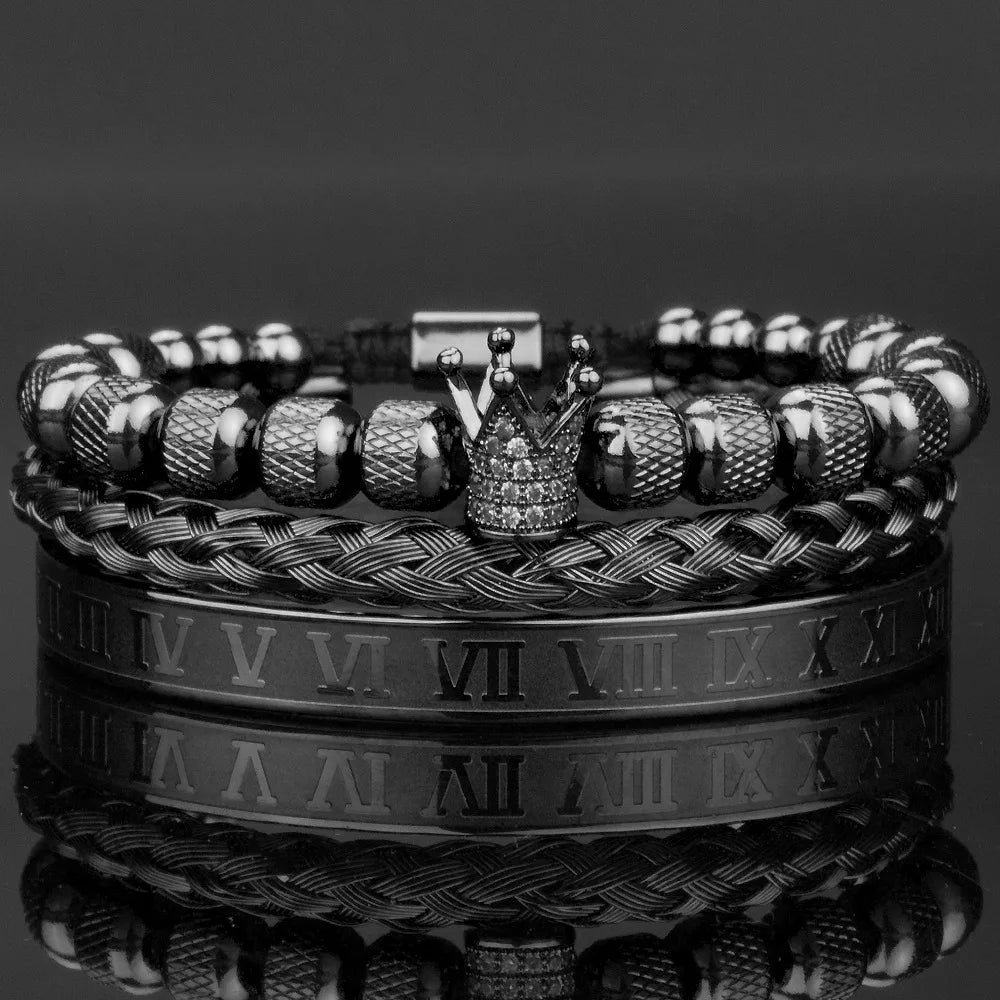 3PC SET LUXURY KING'S BRACELETS